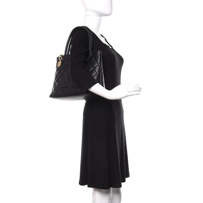 Chanel Caviar Quilted Medallion Tote Black 2 of 14