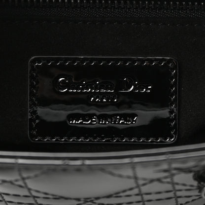 Christian Dior Ultraglossy Patent Cannage Small Lady Dior Black 6 of 10