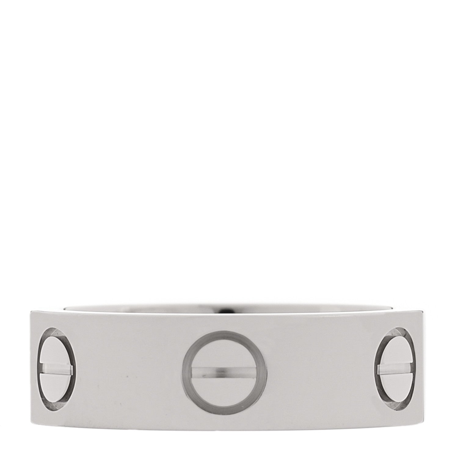 Cartier 18K White Gold 5.5mm LOVE Ring 50 5.25 1 of 5