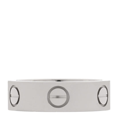 Cartier 18K White Gold 5.5mm LOVE Ring 50 5.25 1 of 5
