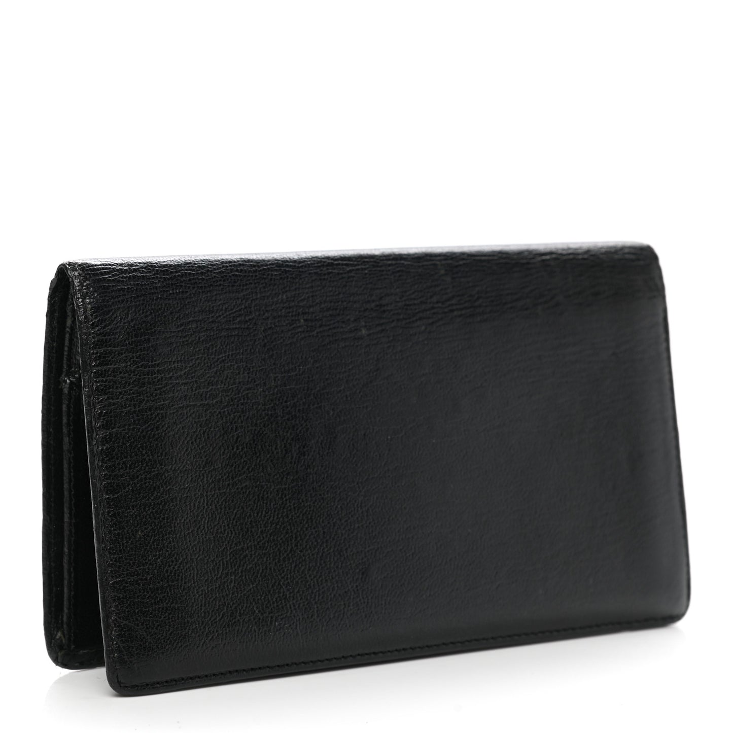 Goatskin Yen Wallet Black