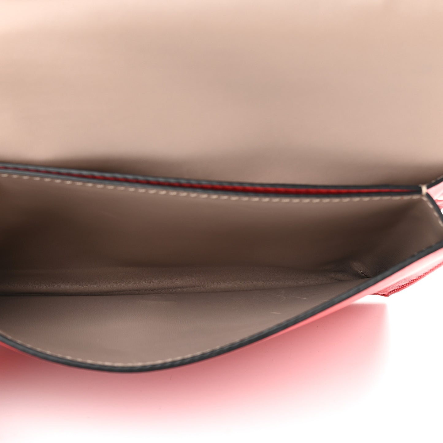 Nappa Rockstud Wristlet Clutch Deep Orange