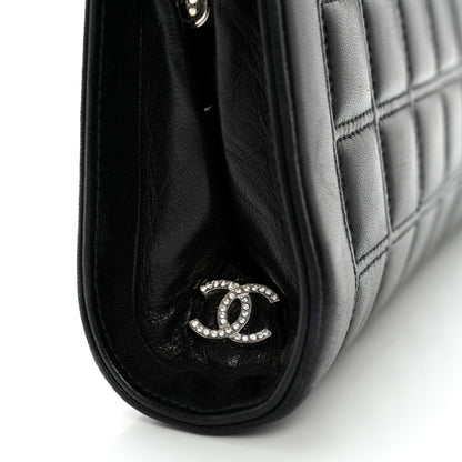 Chanel Lambskin Crystal CC Quilted Clutch Black 10 of 13