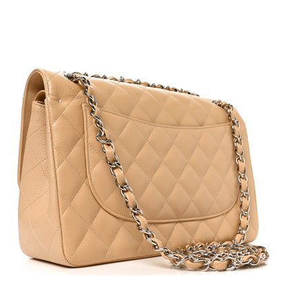 Chanel Caviar Quilted Jumbo Double Flap Beige Clair 3 of 11