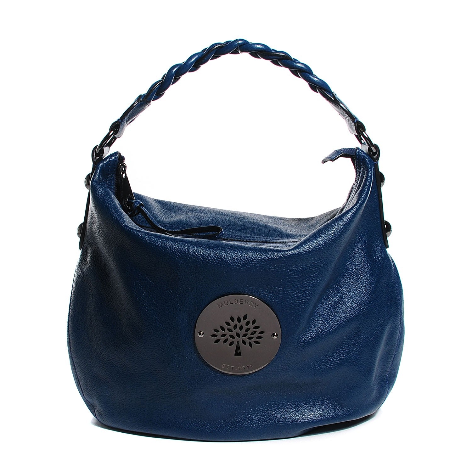 Mulberry Spongy Pebbled Calfskin Medium Daria Hobo Petrol 1 of 7