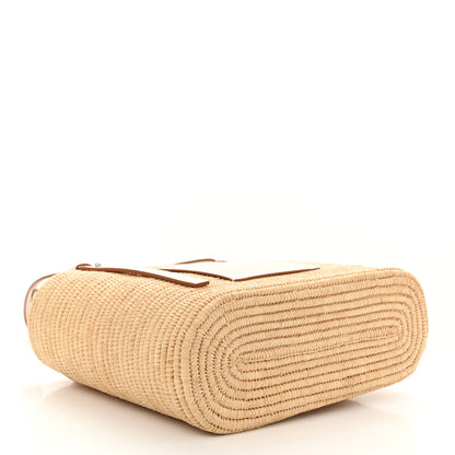 Loewe Raffia Square Small Basket Tote Bag Natural White 4 of 9