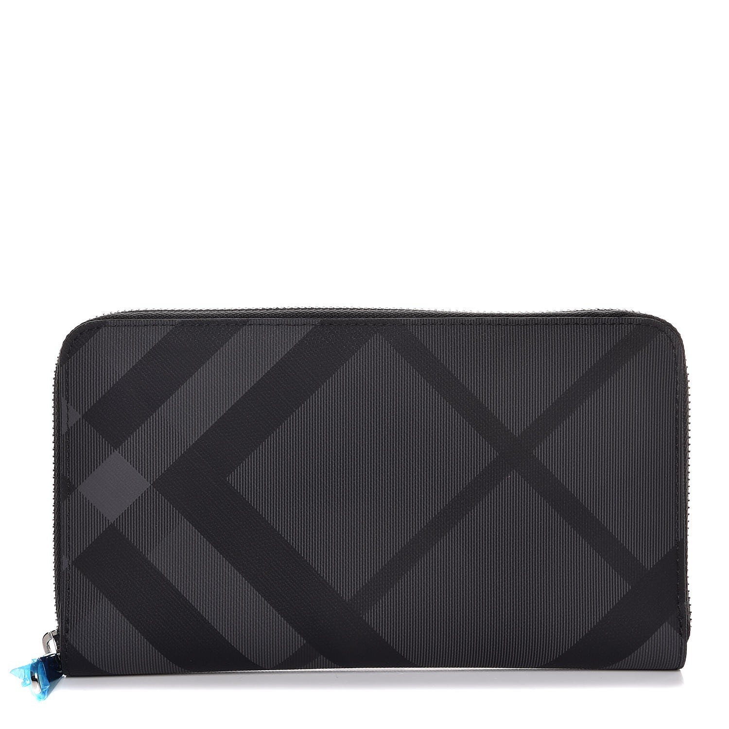 Burberry London Check Long Zip Around Wallet Charcoal Black 1 of 8