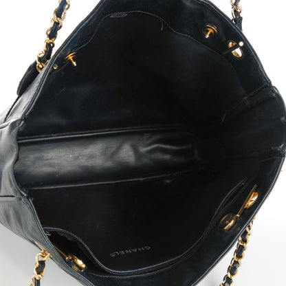 Chanel Lambskin Shoulder Bag Navy 5 of 8