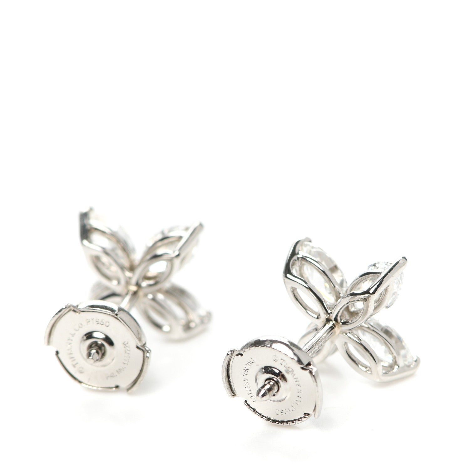 Tiffany Platinum Diamond Large Victoria Earrings 3 of 5