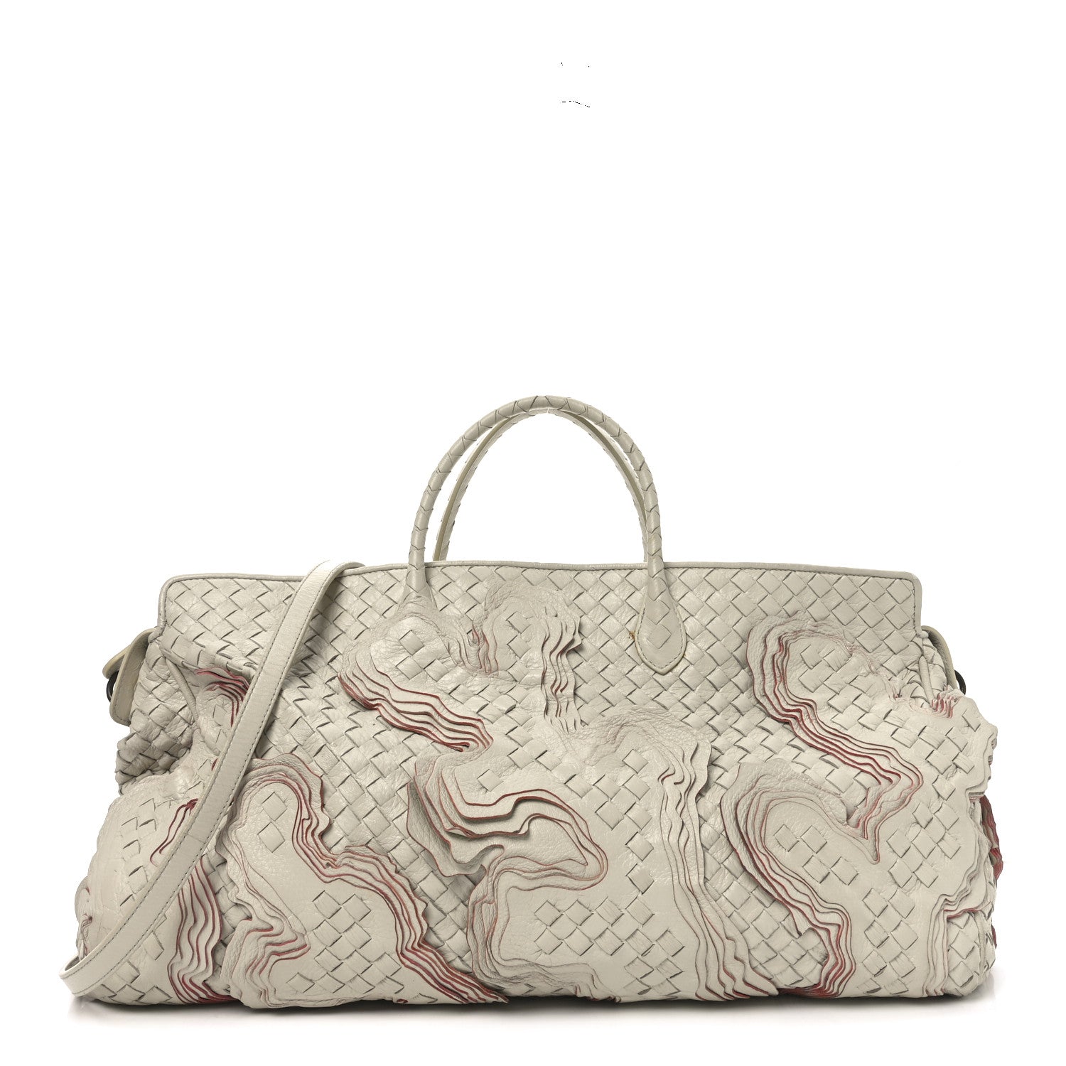 Bottega Veneta Nappa Intrecciato Embroidered Trim Tote Marmo 1 of 12