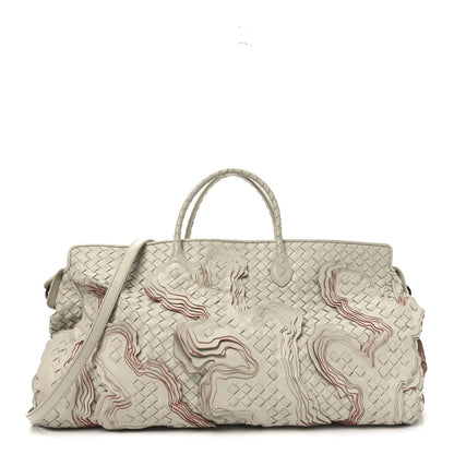 Bottega Veneta Nappa Intrecciato Embroidered Trim Tote Marmo 1 of 12