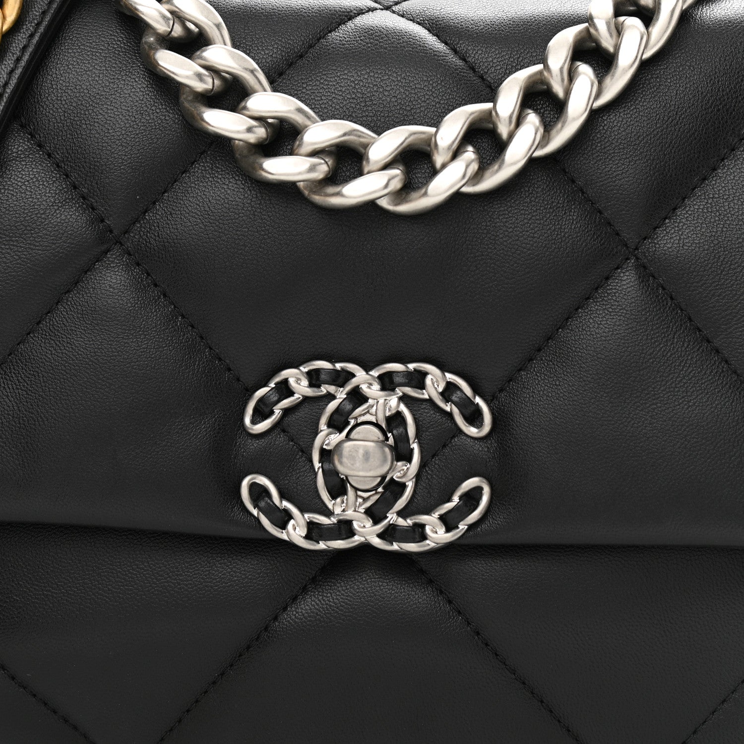 Chanel Lambskin Quilted Medium Chanel 19 Flap Black 8 of 10