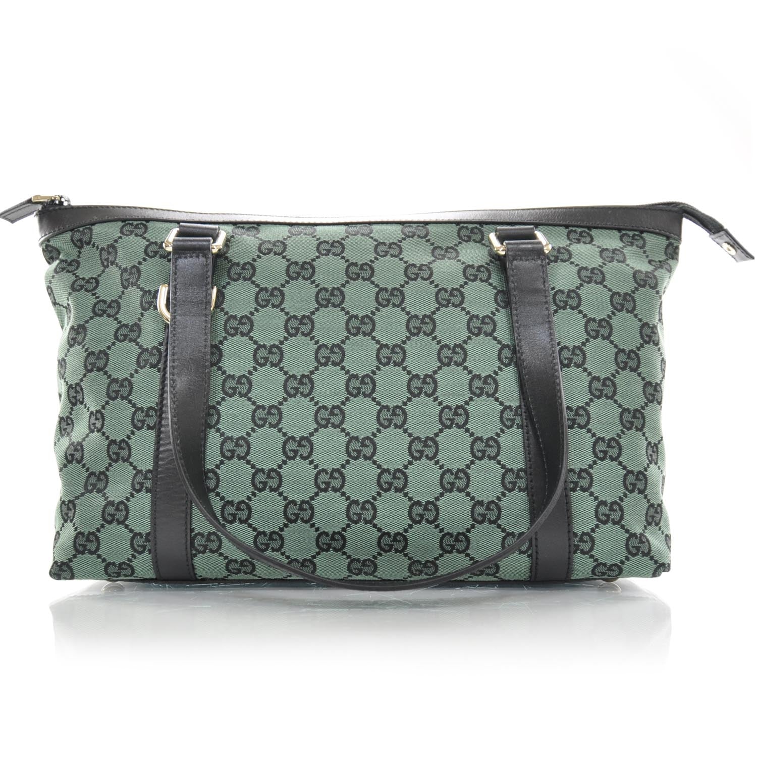 Gucci Monogram Abbey Tote Green 1 of 9
