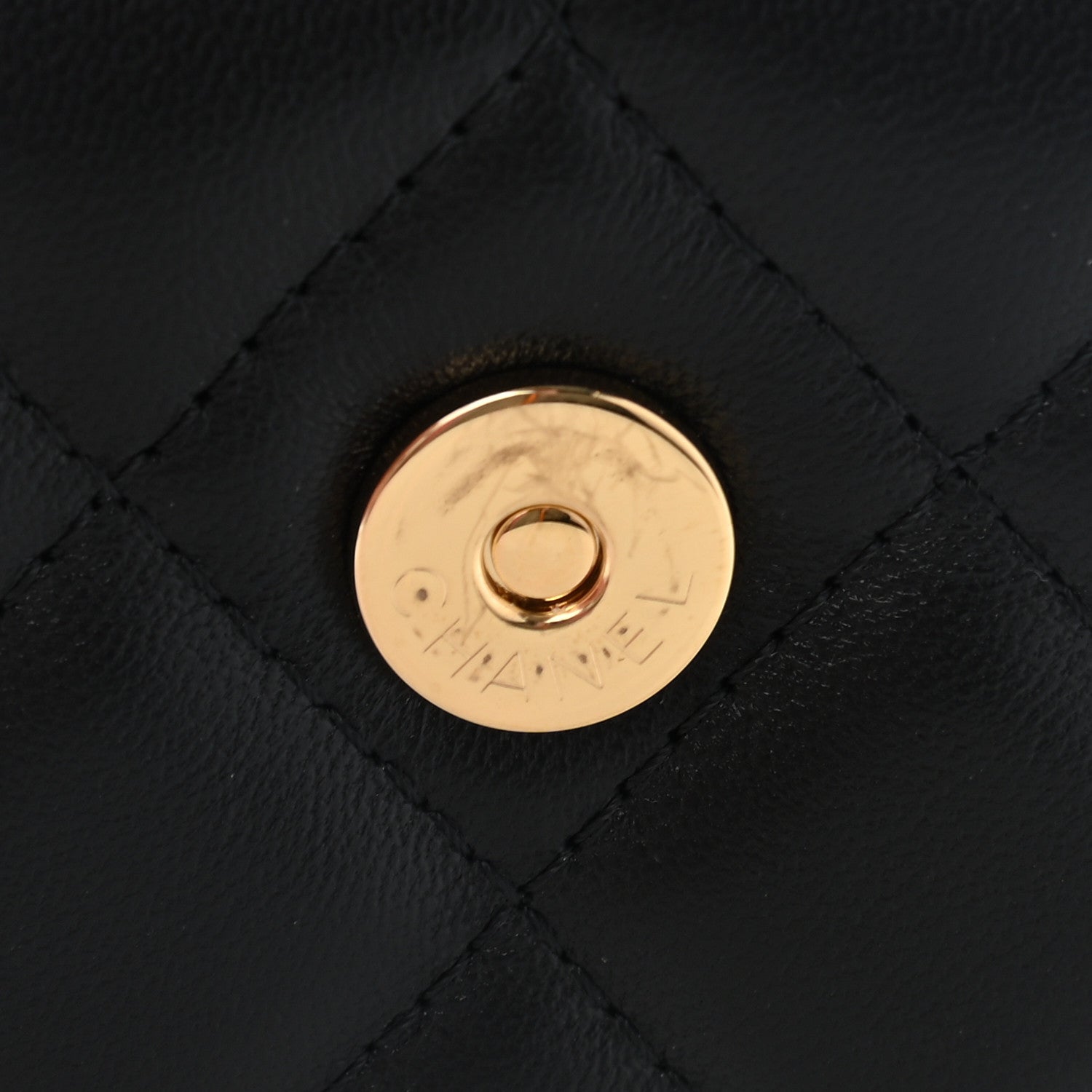 Chanel Lambskin Quilted CC Hook Card Holder Black 9 of 13