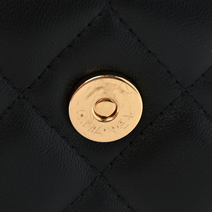 Chanel Lambskin Quilted CC Hook Card Holder Black 9 of 13