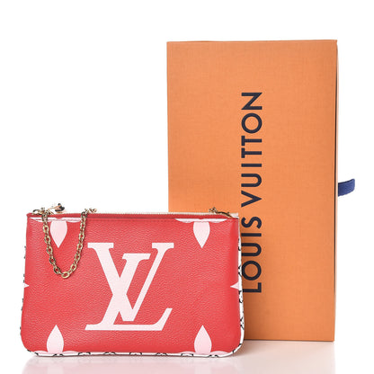 Louis Vuitton Monogram Giant Double Zip Pochette Rouge 10 of 10