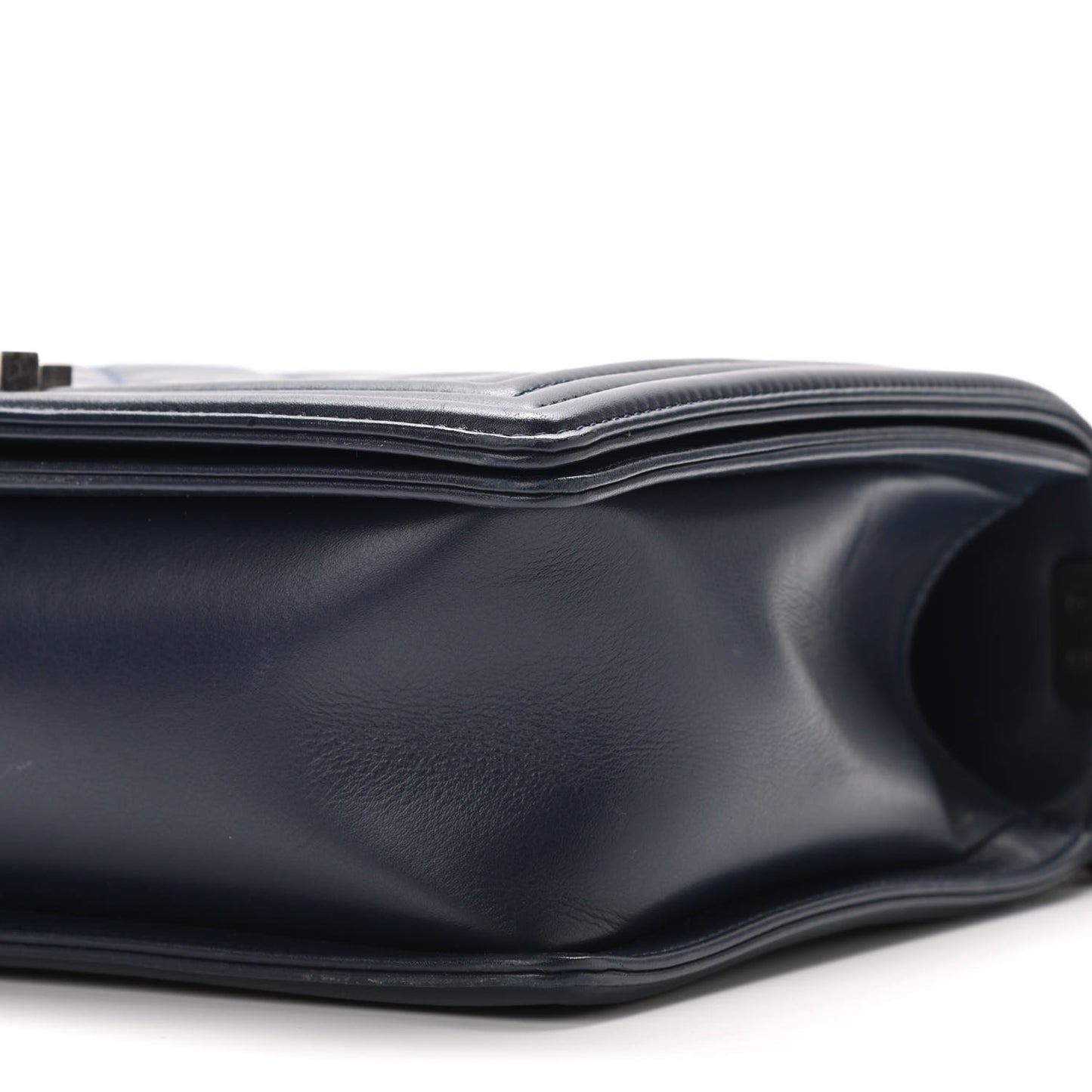 Calfskin Quilted New Medium Boy Flap Navy