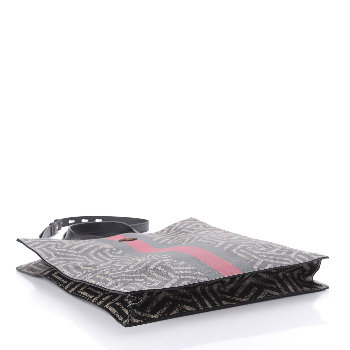 GG Supreme Monogram Caleido Web Vertical Tote Black