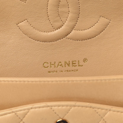 Chanel Lambskin Quilted Medium Double Flap Beige 7 of 9
