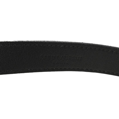 Saint Laurent Smooth Calfskin Square Buckle Belt 80 32 Black 3 of 7
