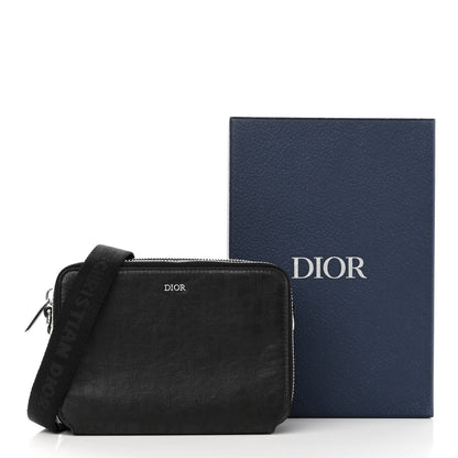 Christian Dior Calfskin Oblique Galaxy Perforated Messenger Black Multicolor 12 of 12