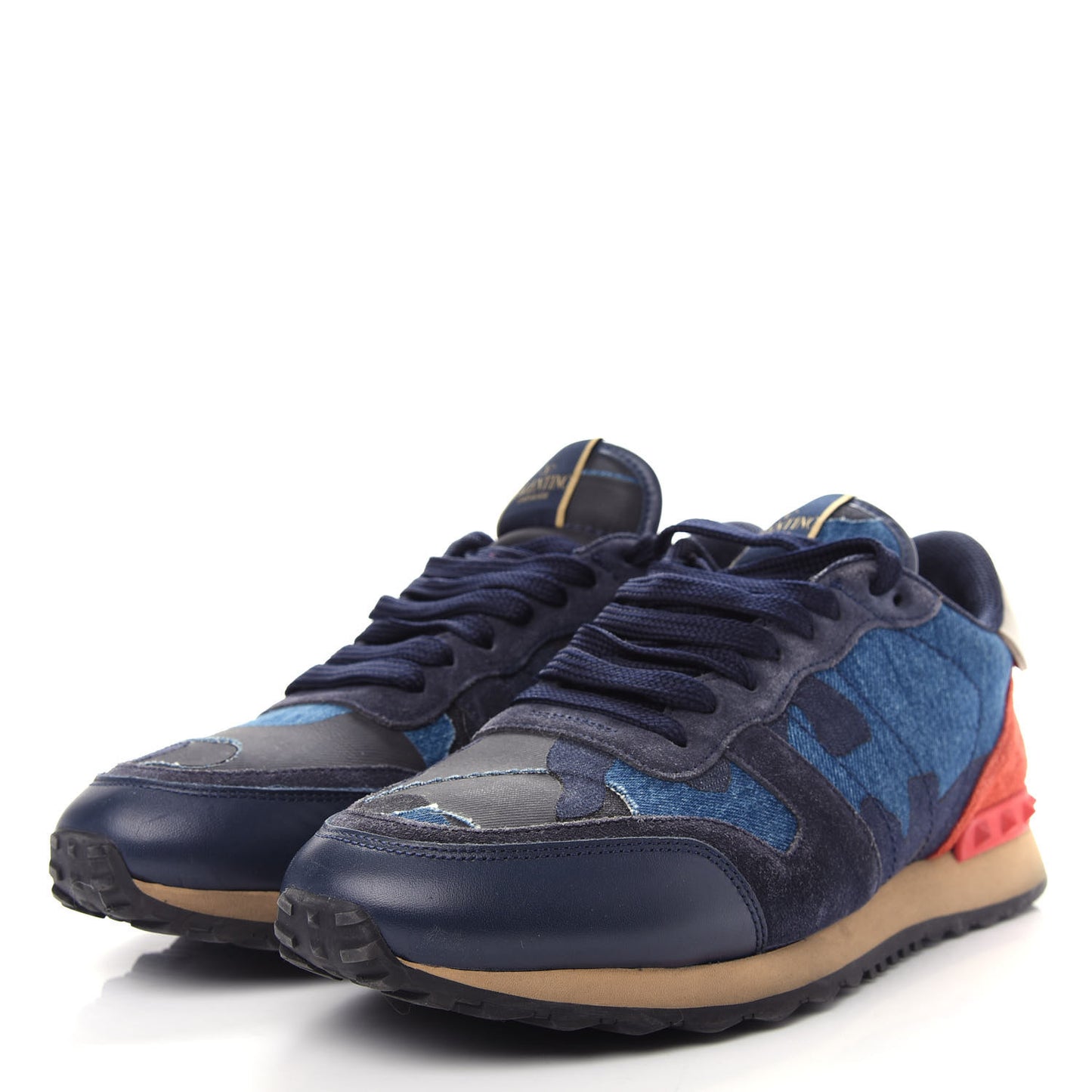 Denim Suede Camouflage Mens Rockrunner Sneakers 43 Blue Multicolor