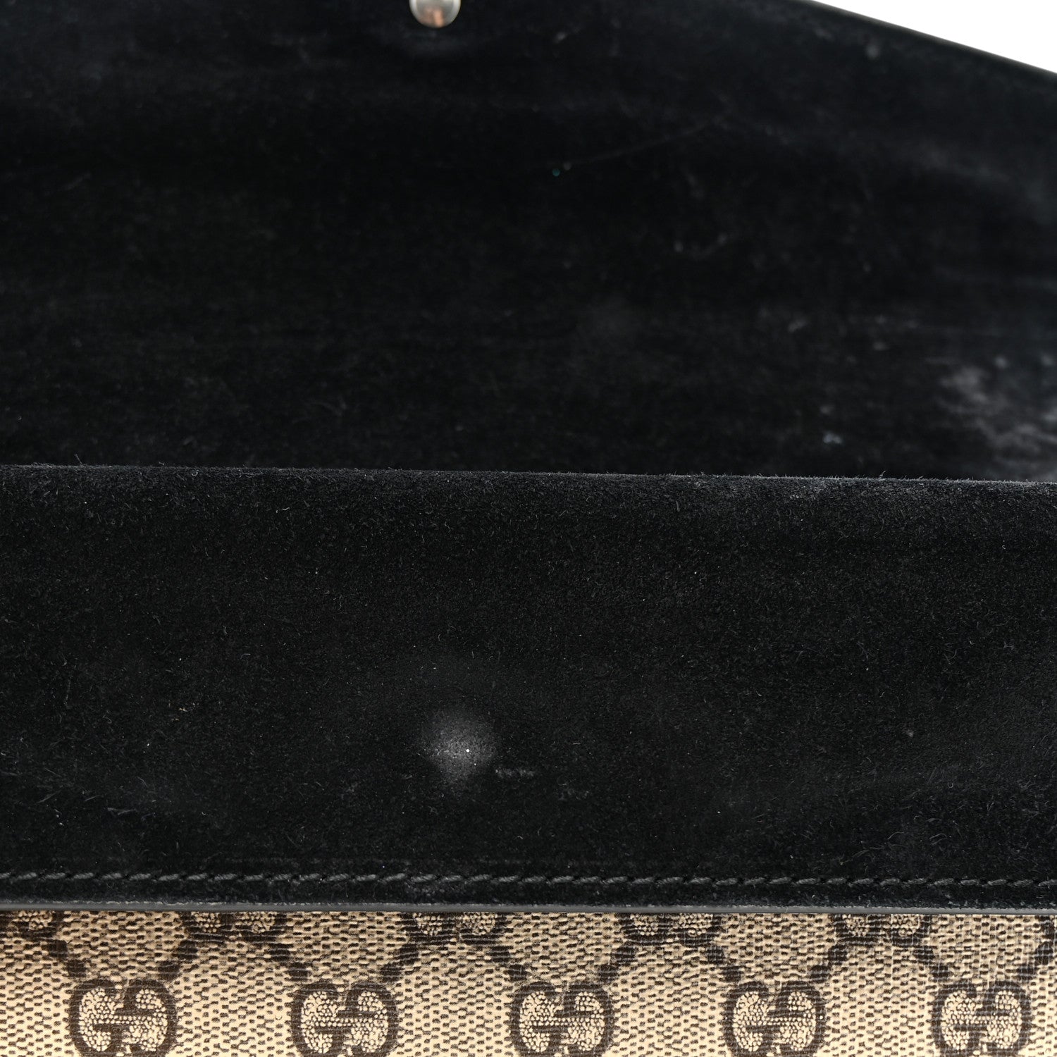 Gucci GG Supreme Monogram Suede Crystal Small Dionysus Shoulder Bag Beige Ebony Black 13 of 15