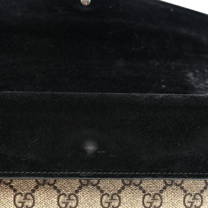 Gucci GG Supreme Monogram Suede Crystal Small Dionysus Shoulder Bag Beige Ebony Black 13 of 15
