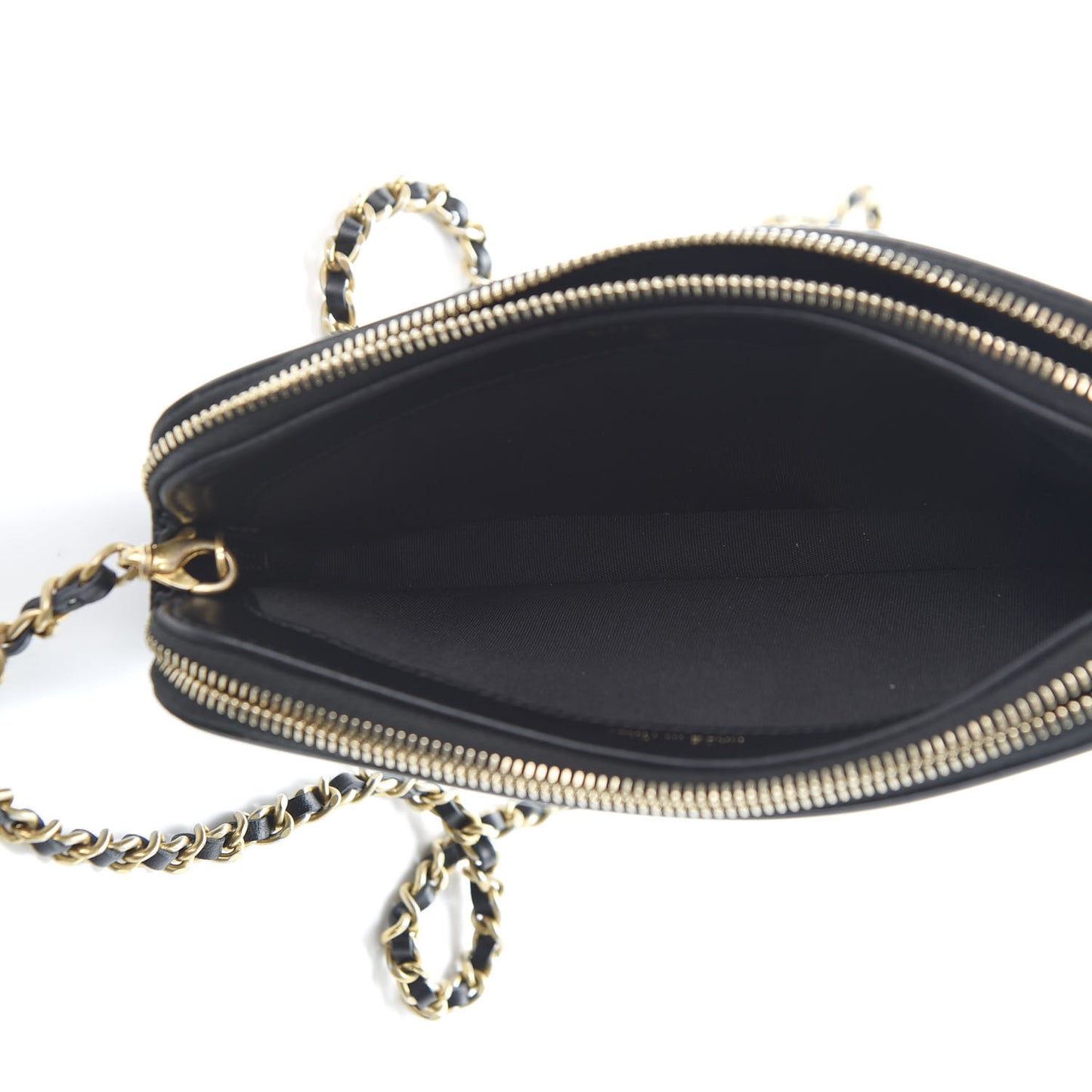 Caviar Quilted CC Filigree Clutch With Chain Black