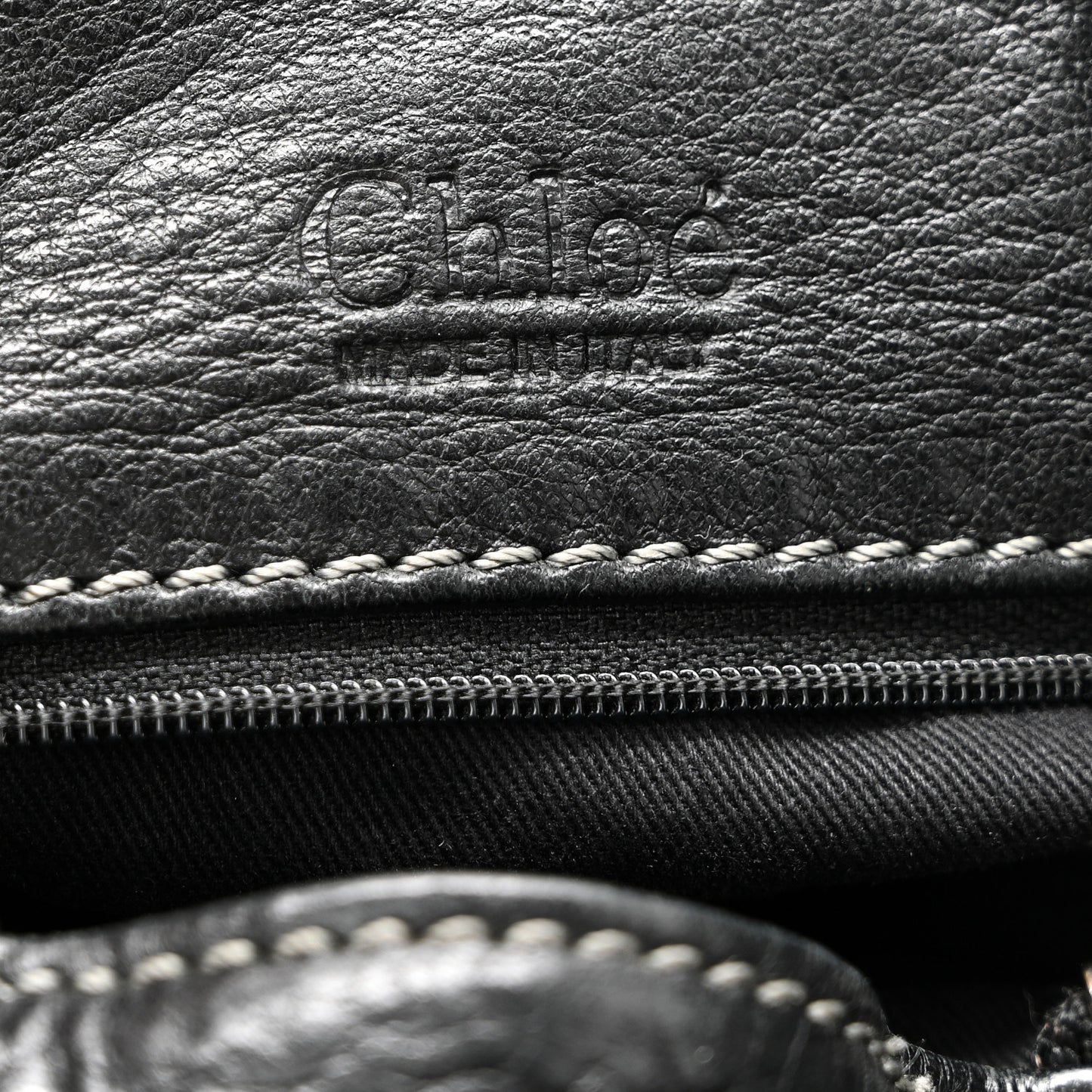 Calfskin Medium Paddington Satchel Black