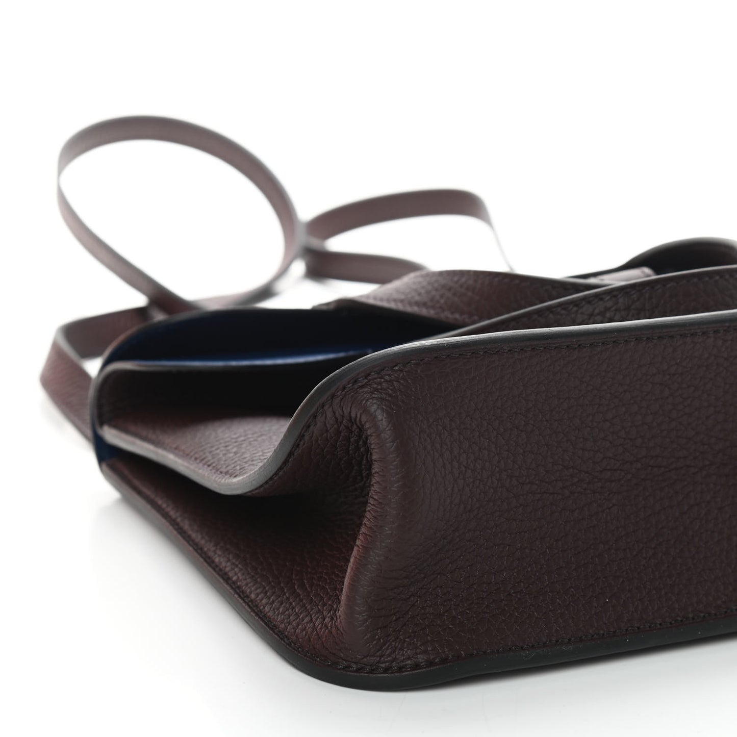 Taurillon Clemence Verso Halzan 25 Rouge Sellier Bleu Saphir