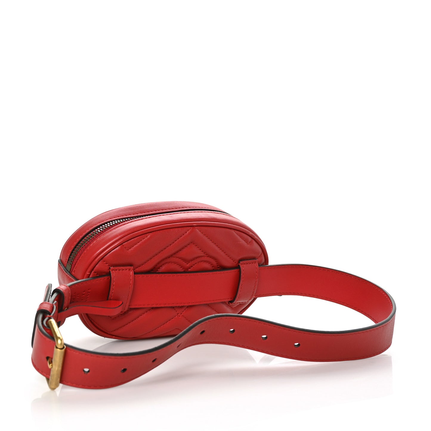 Calfskin Matelasse GG Marmont Belt Bag 65 26 Hibiscus Red