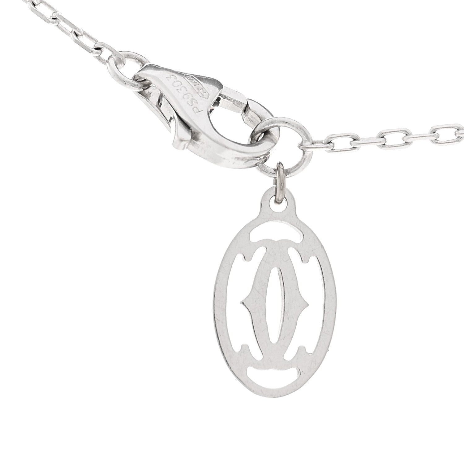Cartier 18K White Gold Diamond D'Amour Heart Pendant Necklace 4 of 4