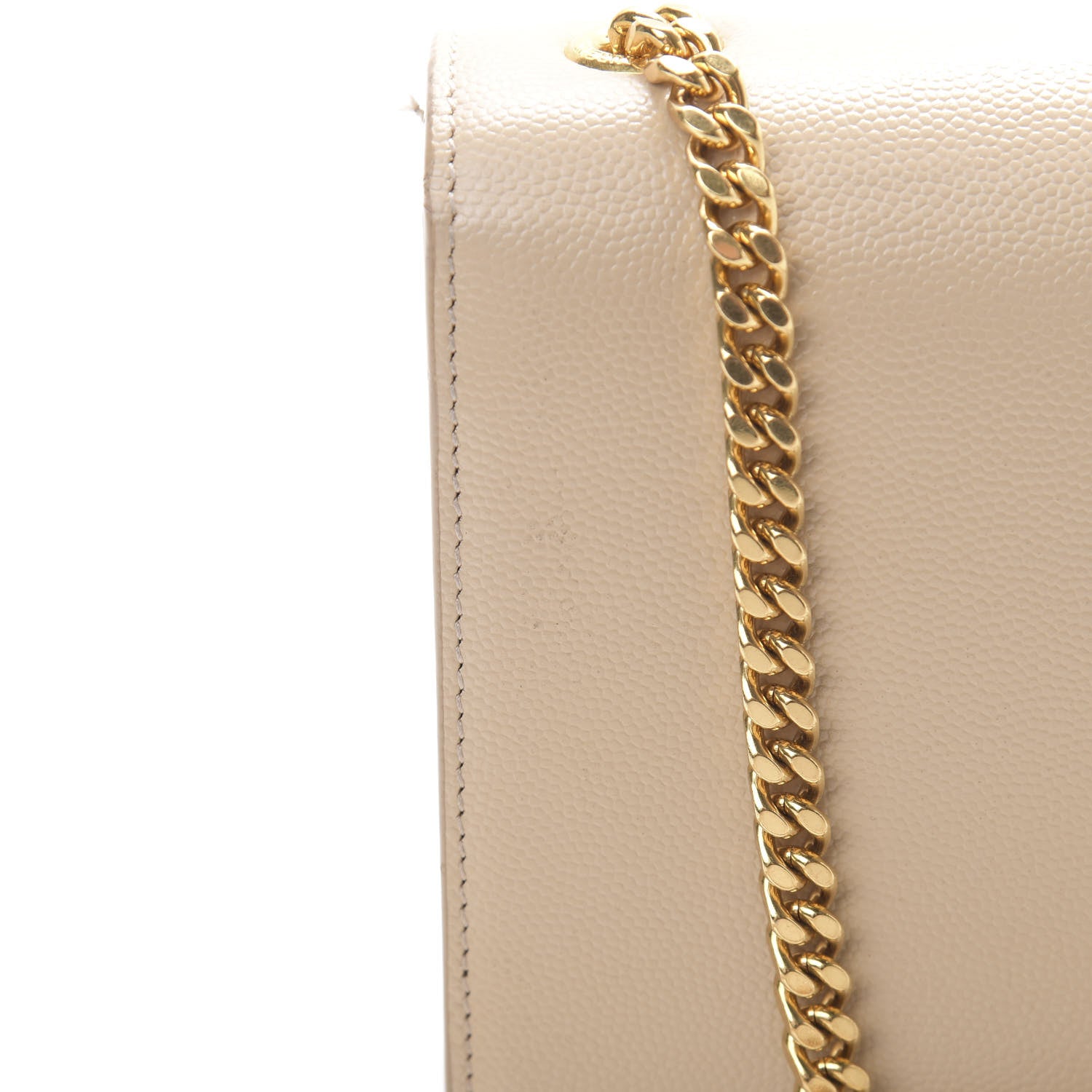 Saint Laurent Grain De Poudre Small Monogram Kate Satchel Nude Powder 12 of 14