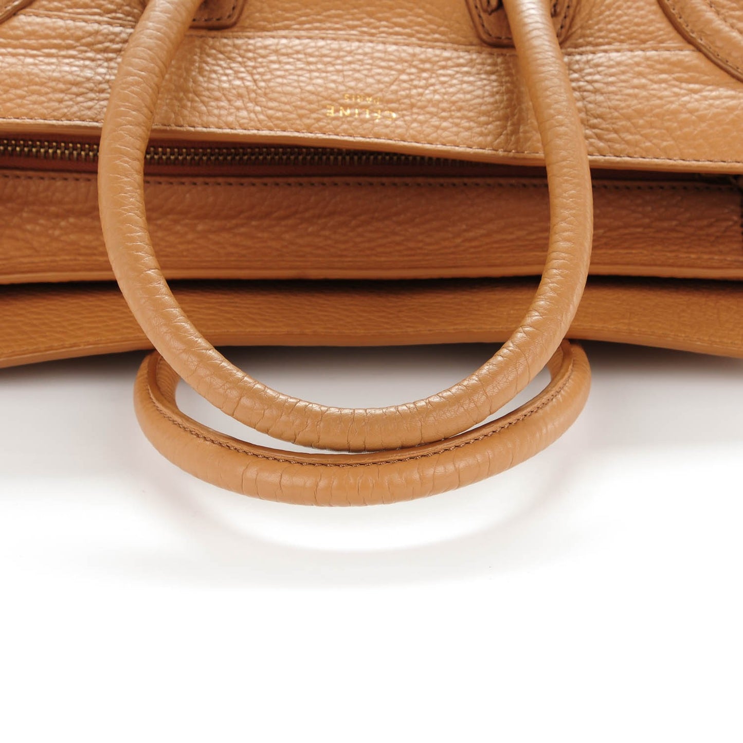 Pebbled Calfskin Mini Luggage Camel