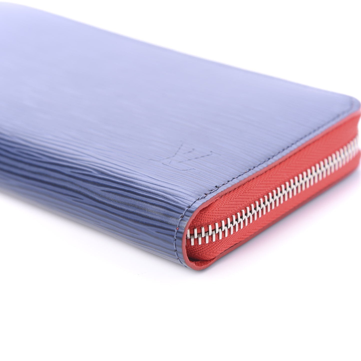 Epi Zippy Wallet Cobalt Coquelicot