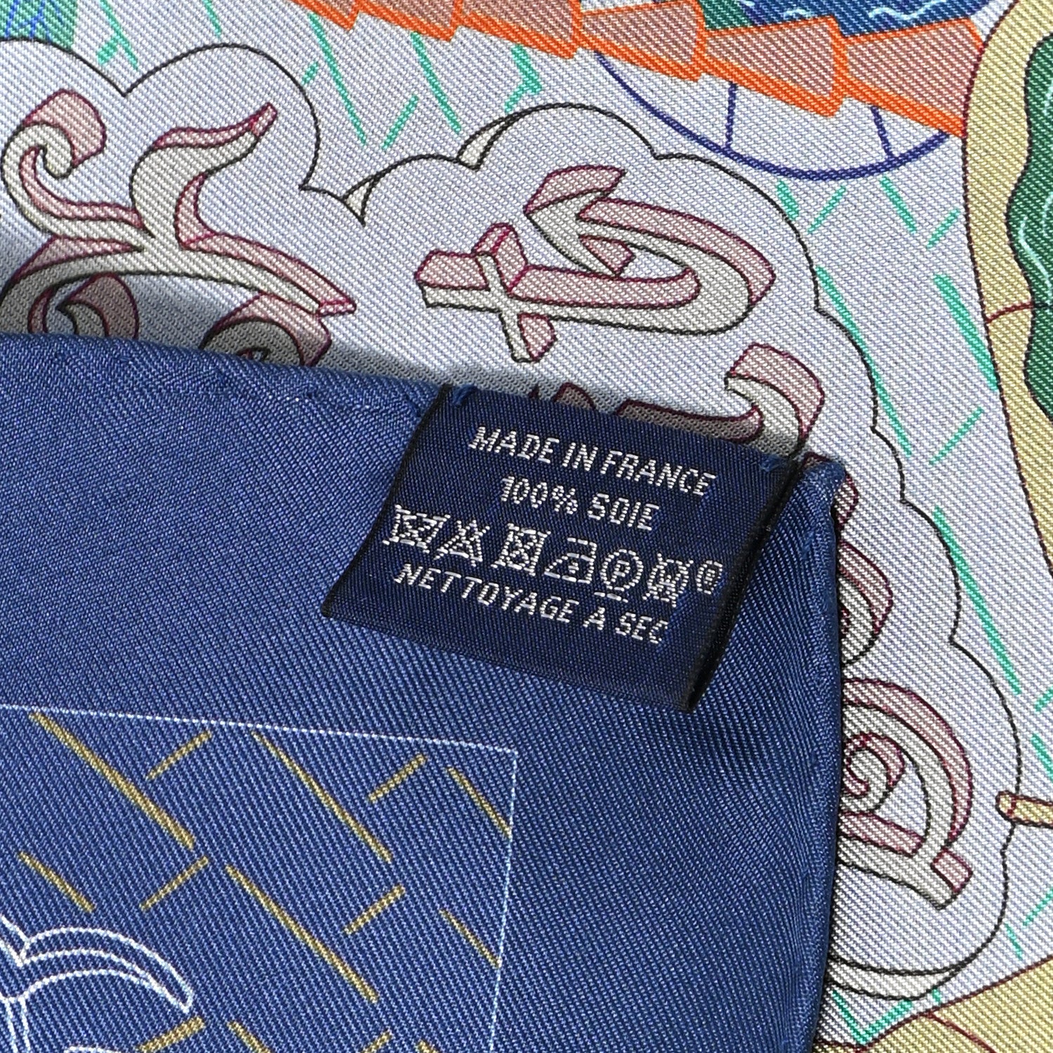 Hermes Silk Splash Park Double Face Scarf 90 Marine Vert