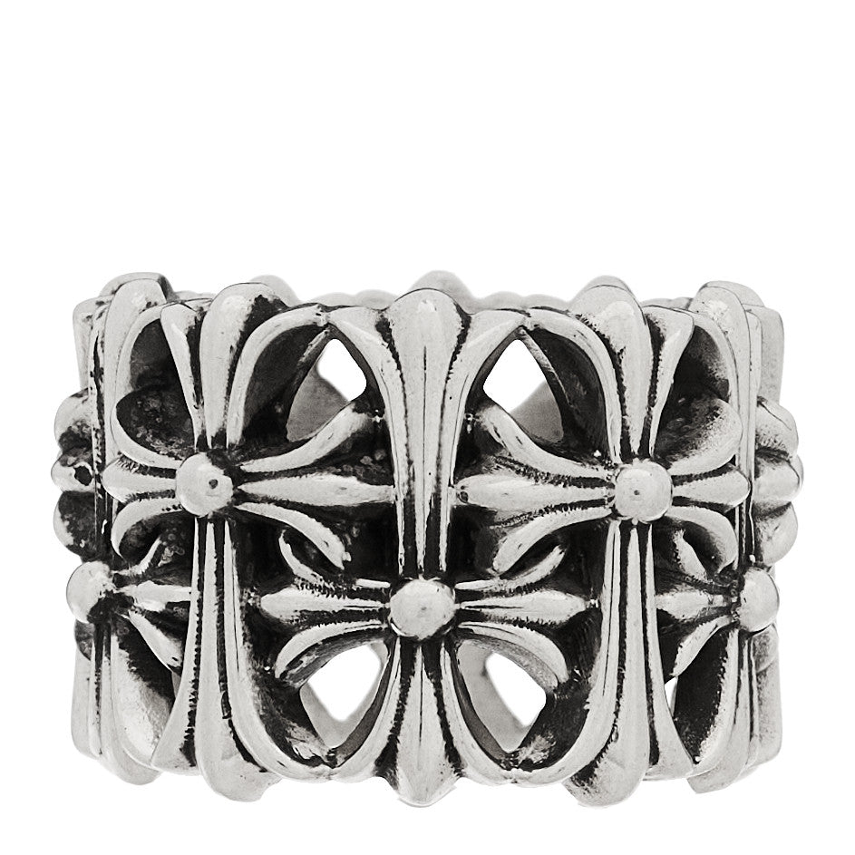 Sterling Silver Cemetery Cross Ring 59 8.75