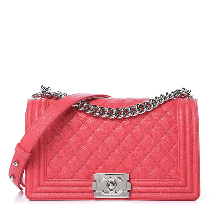 Chanel Caviar Quilted Medium Boy Flap Light Red 1 of 10