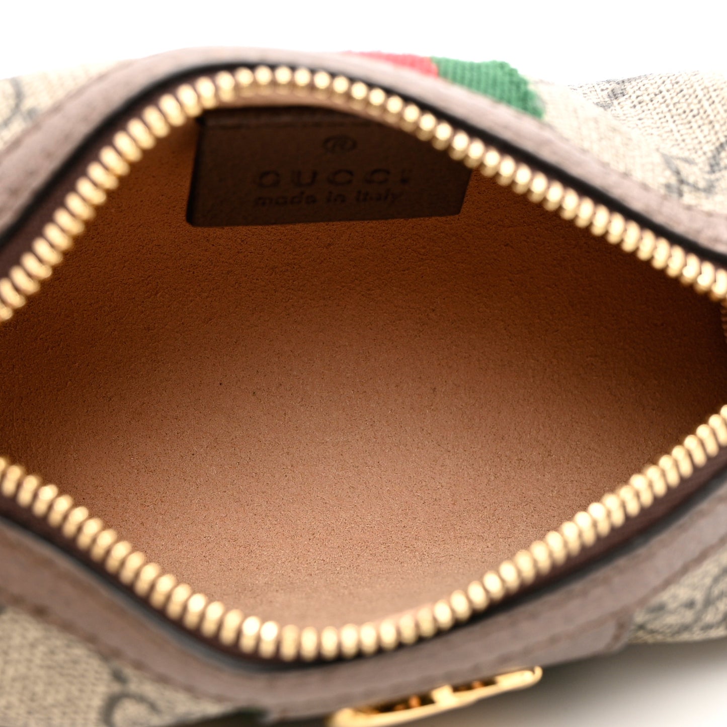 GG Supreme Monogram Web Ophidia Barrel Coin Purse Beige New Acero