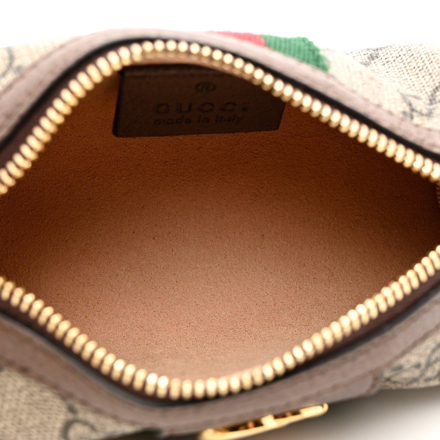 Gucci GG Supreme Monogram Web Ophidia Barrel Coin Purse Beige New Acero 4 of 6