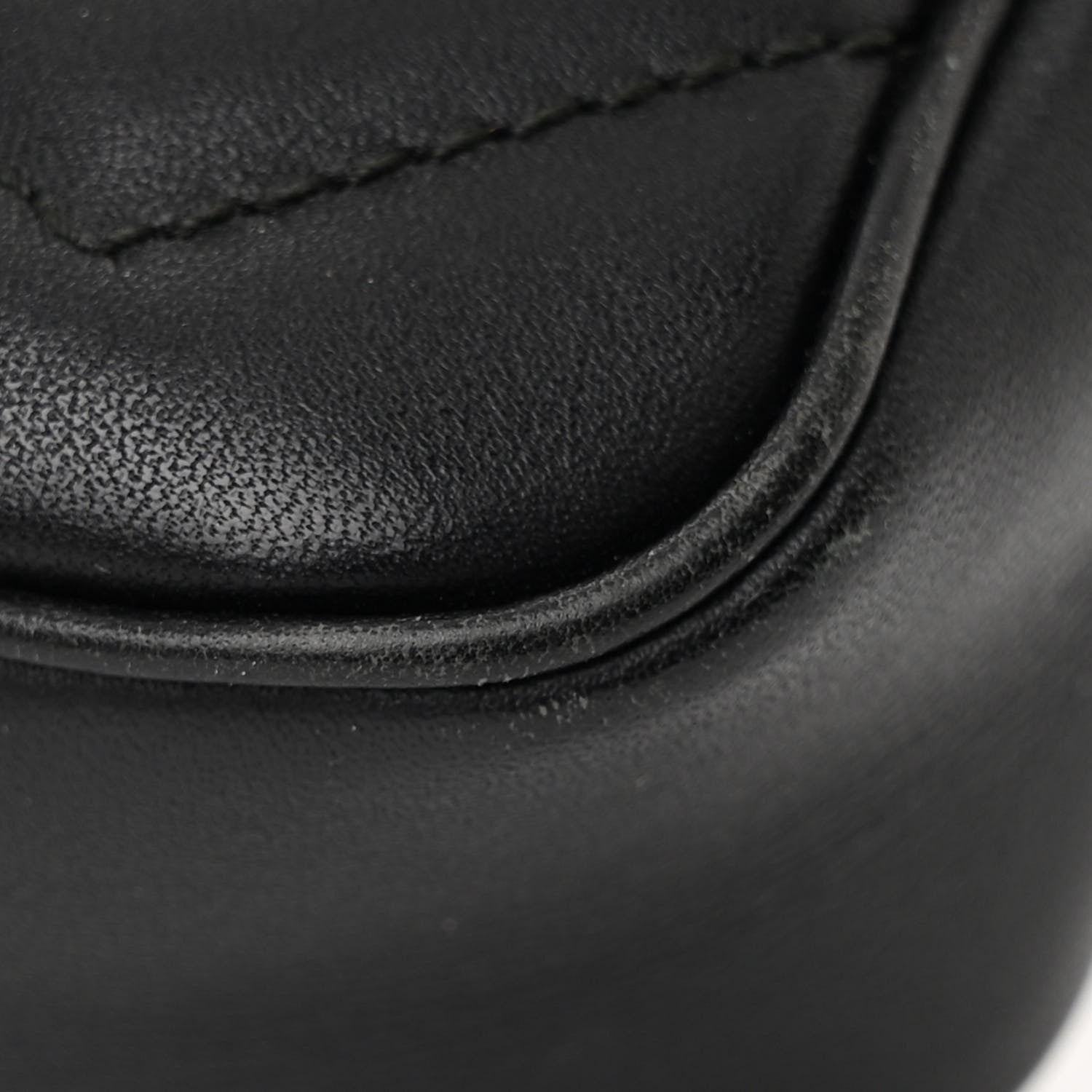 Gucci Calfskin Matelasse Super Mini GG Marmont Shoulder Bag Black 11 of 11