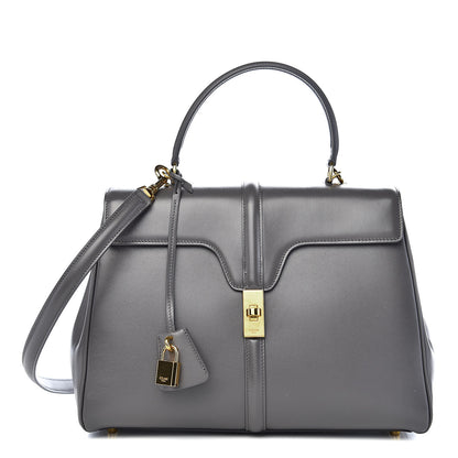 Celine Satinated Calfskin Medium 16 Top Handle Bag Grey 1 of 11