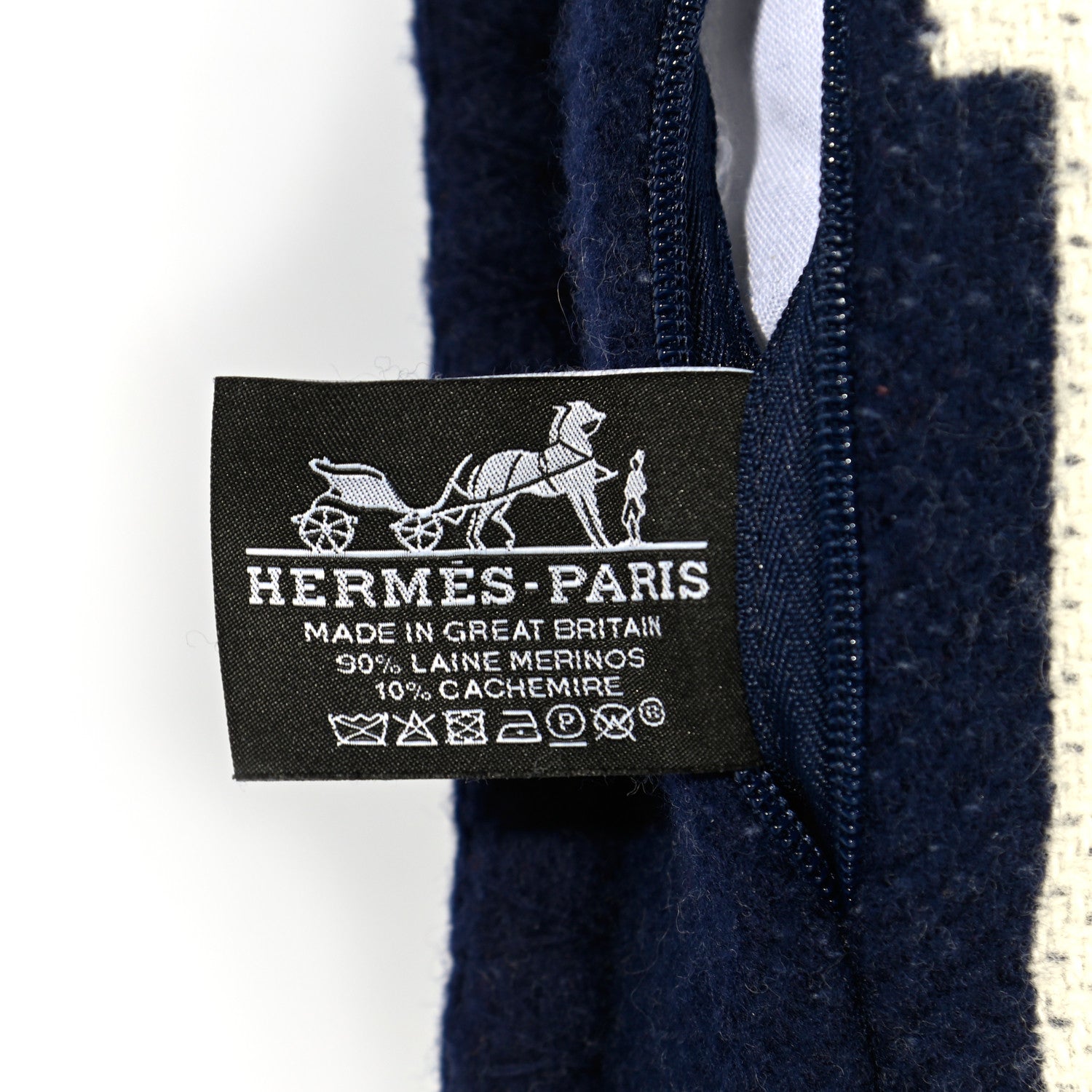 Hermes Wool Cashmere Avalon III Pillow PM Ecru Caban 3 of 3