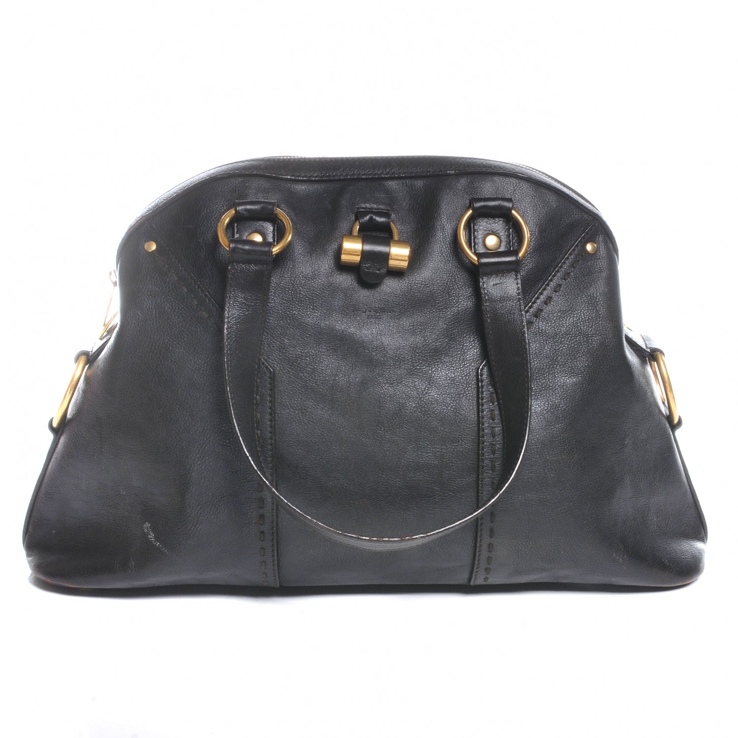 Saint Laurent Leather Large Muse Dark Brown 1 of 8