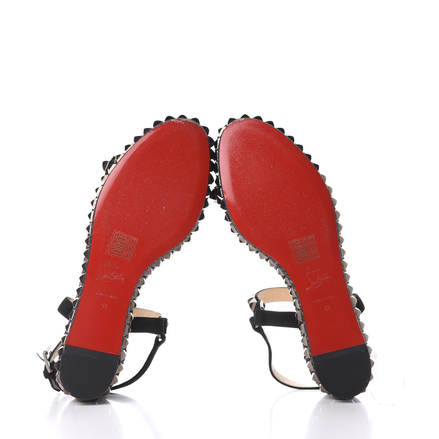 Christian Louboutin Suede Cataclou 60 Platform Sandals 41 Black 6 of 8