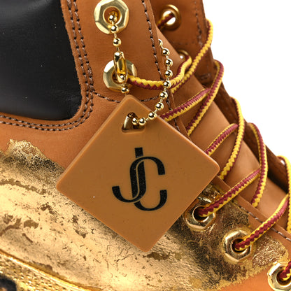 Jimmy Choo X TIMBERLAND Nubuck Graffiti Mens Ankle Boots 9 Wheat 7 of 10