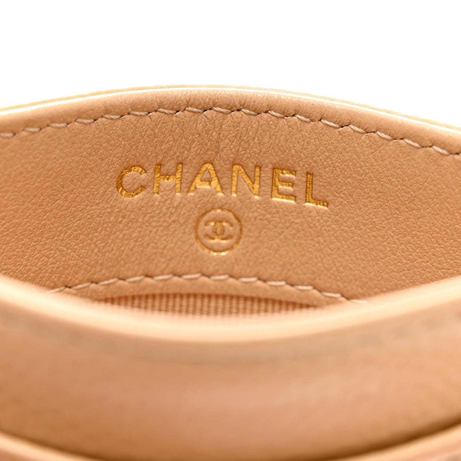 Chanel Caviar Quilted Card Holder Beige 6 of 9