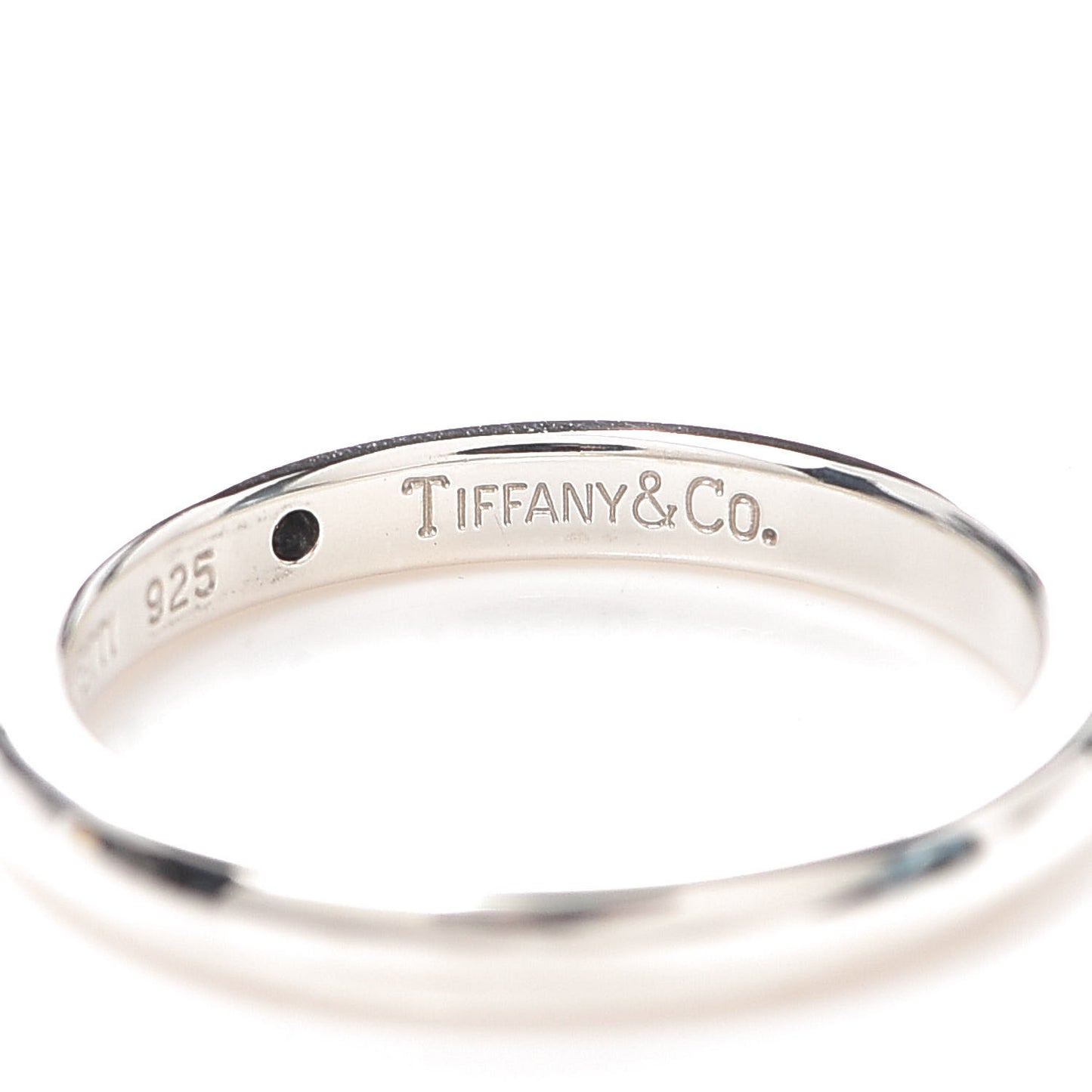 Sterling Silver Diamond Elsa Peretti Band Ring 50 5.5