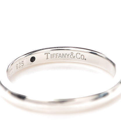 Tiffany Sterling Silver Diamond Elsa Peretti Band Ring 50 5.5 5 of 5